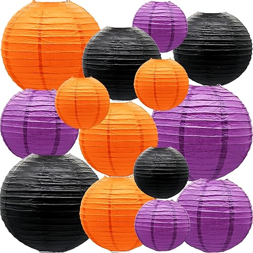 Halloween Paper Lanterns DecorativeRound Chinese Paper Lanterns Decorative 14pcs Wedding