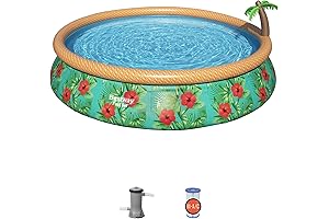 Fast Set Swimming Pool Set with Palm Tree Sprinkler and Filter Pump