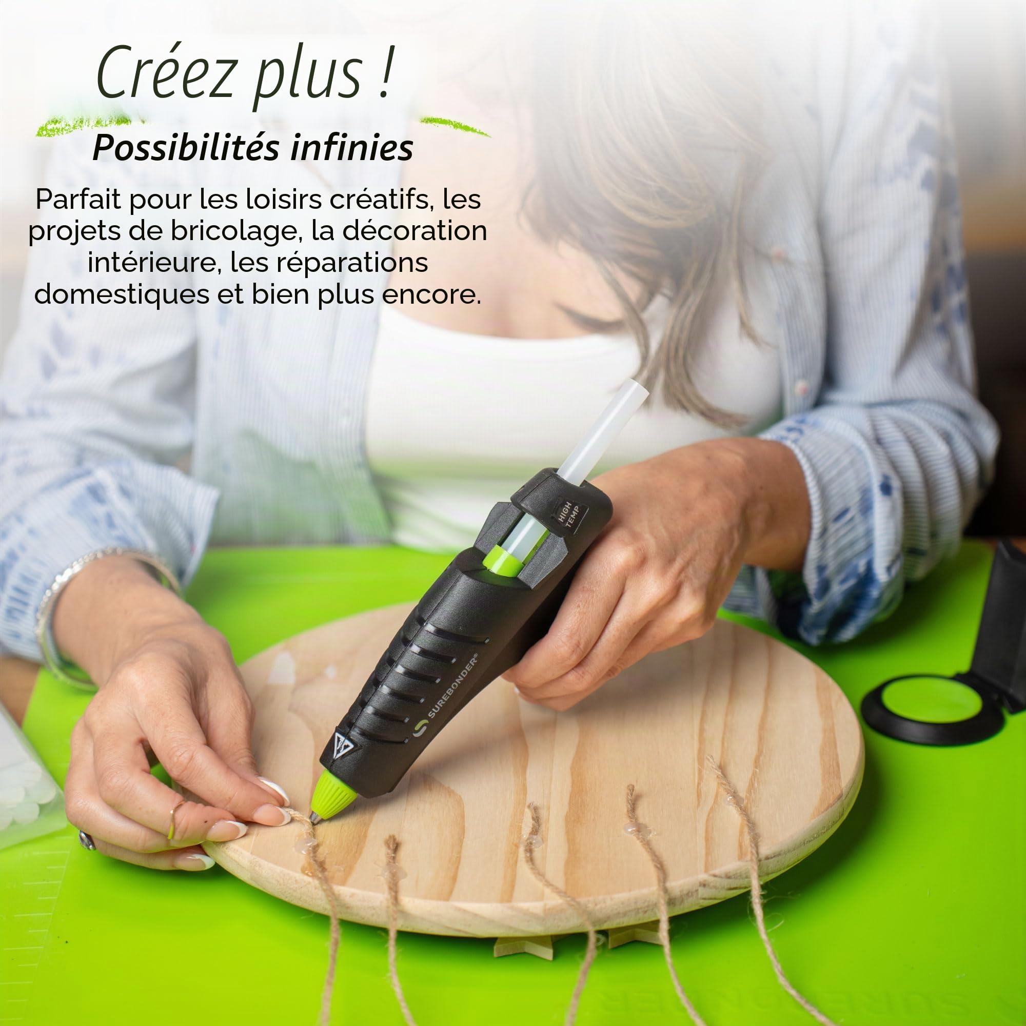 FPC Pistolet à colle sans fil haute température Bleu