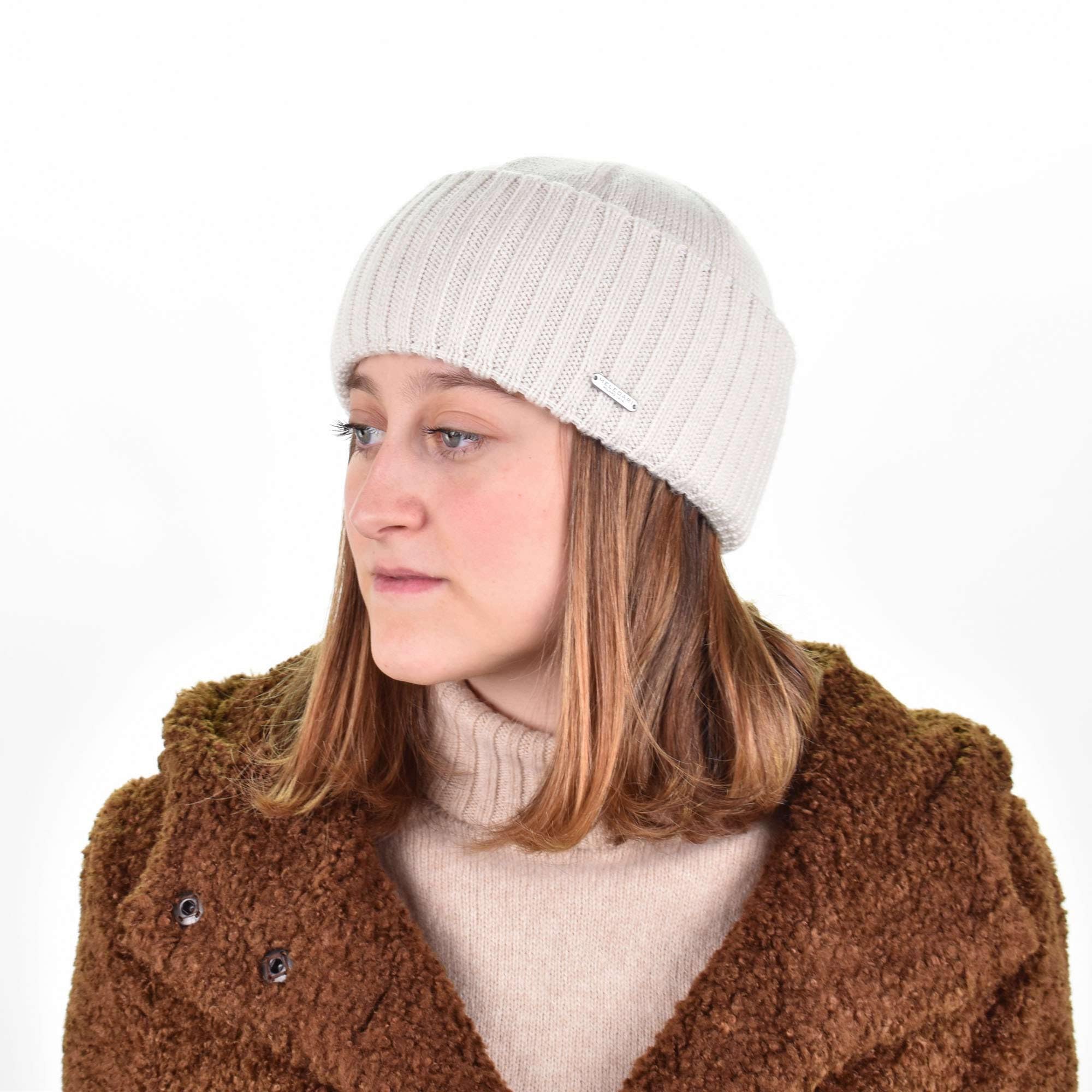 Melegari Berretto di Maglia con Risvolto, da Marina | Beanie North | Pura Lana Merino Extrafine | manifattura Italiana di Alta quaità | Unisex