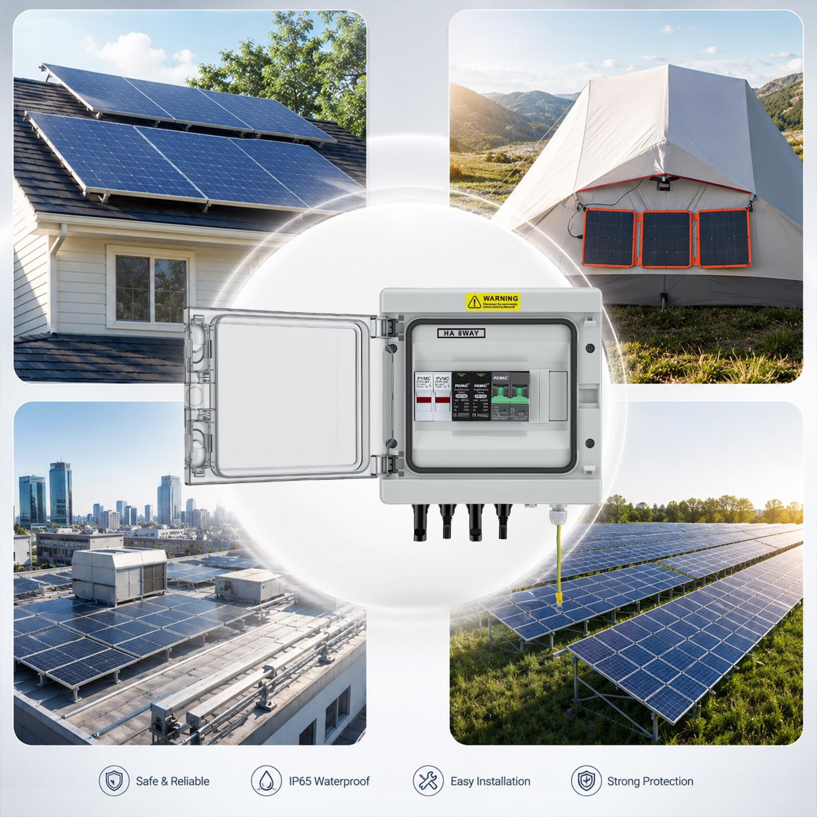 Interruttore di separazione CC, protezione da sovratensione PV con interruttore di corrente 600V32A40kN, portafusibili e fusibili 30A