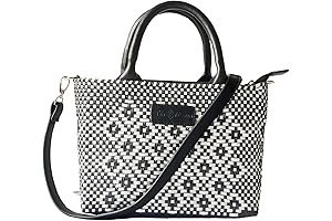 Panda Woven Crossbody Bag from Mexico: Eco-Friendly Recycled Plastic