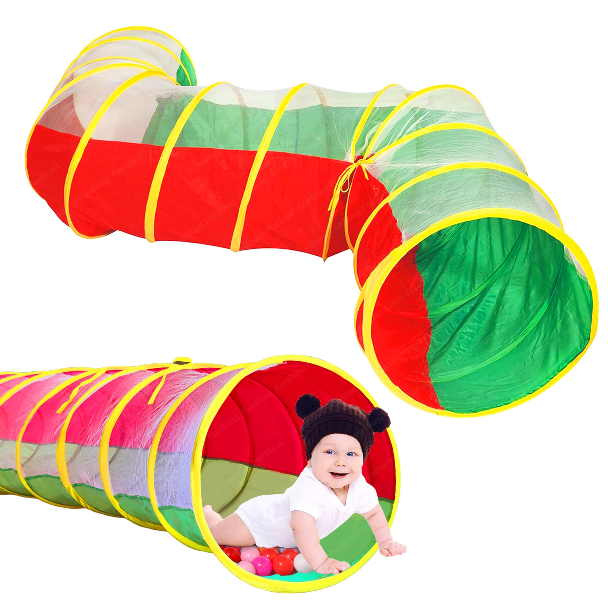 FunBlast 8 Feet Long Foldable Tunnel Tent for Kids, Kids Pop up Indoor & Outdoor Tunnel for Toddlers, 8 Feet Long Foldable Tunnel Tent for Kids, Multicolor (B09MZB9CT2) Amazon Price History, Amazon Price Tracker
