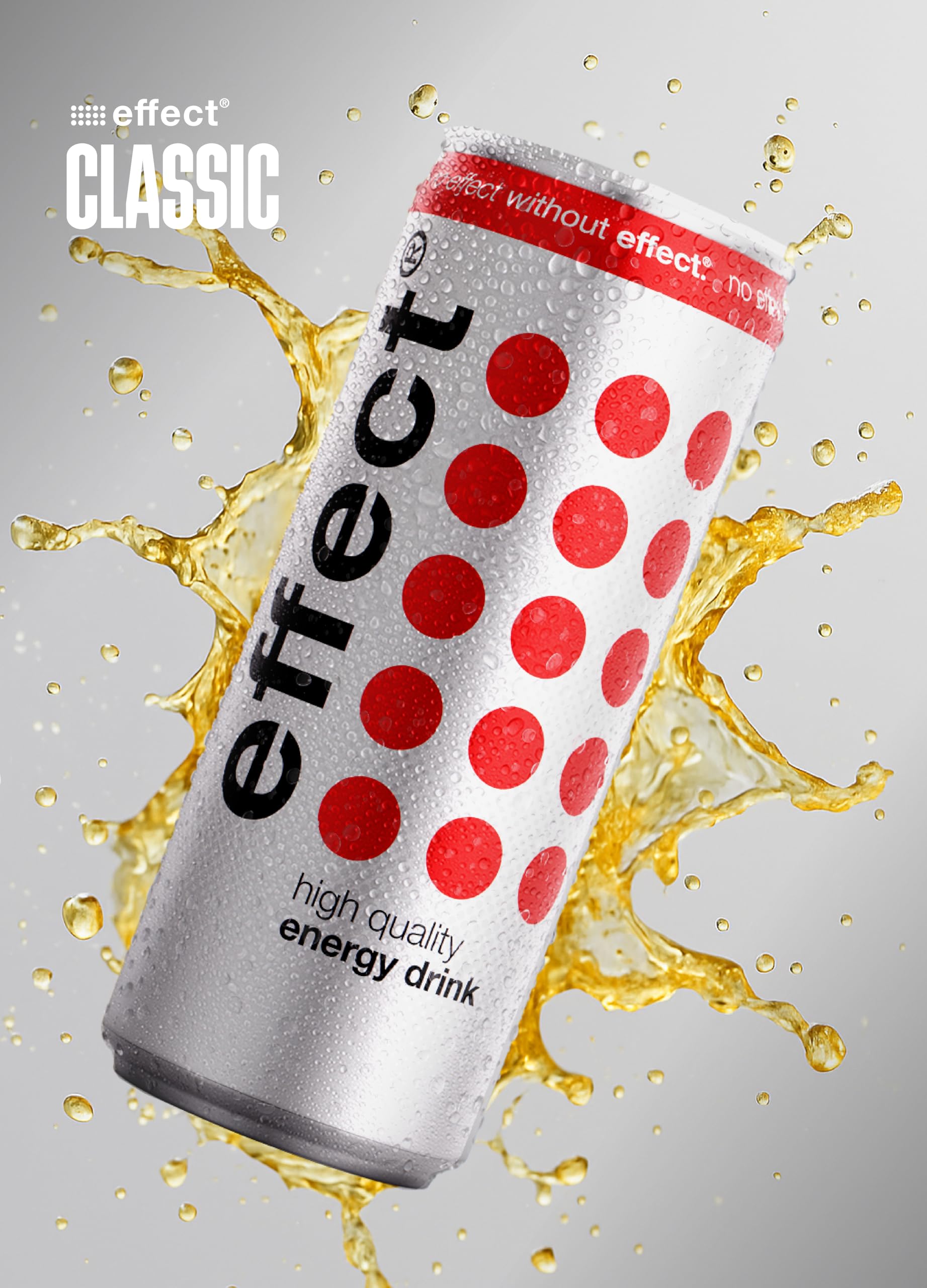 effect Energy Drink CLASSIC – Tray mit 24 x 330 ml Energy Dosen Einweg, Koffeinhaltiges Erfrischungsgetränk mit B-Vitaminen – einzigartiger & erfrischender Geschmack, vegan