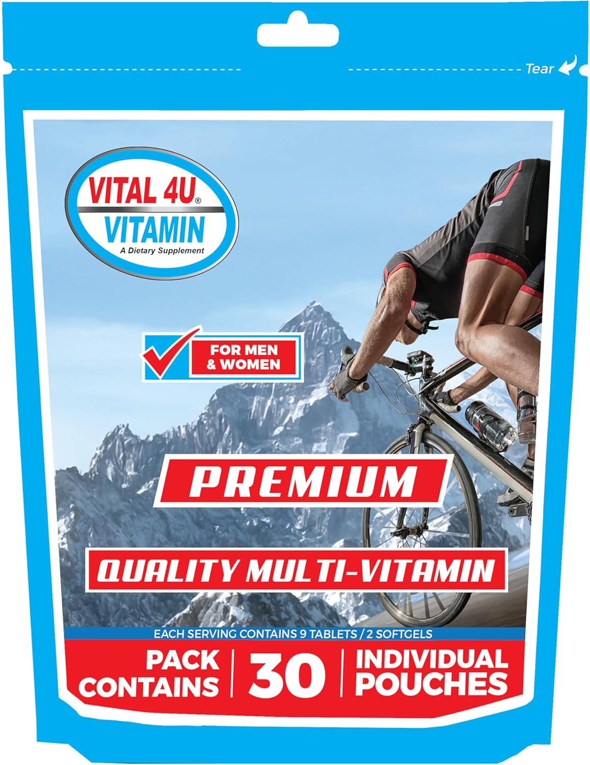 VITAL 4U® Vitamin – Premium Multivitamin for Men and Women | Supports Immune System, Energy, Heart Health, and Body Functions Plus Sports Nutrition with Joint Support – 30 Servings
