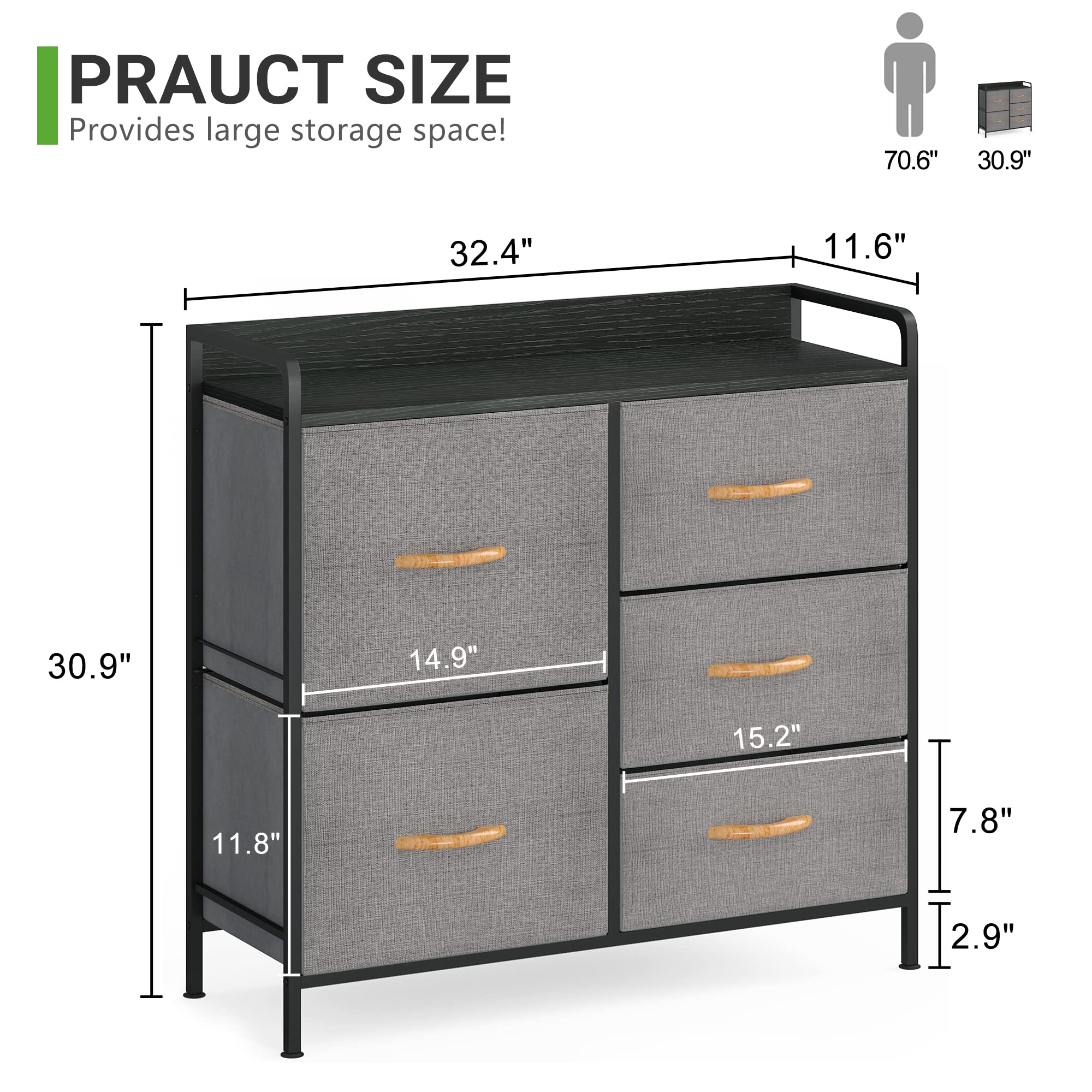 portable dresser Amazon.com: JSungo Dresser for Bedroom with Drawers, Portable Dresser with  5 Units for Clothes, Toys, Printer Shelf Stand for Home Office, Storage  Dresser with Removable Drawers, Grey : Home & Kitchen
