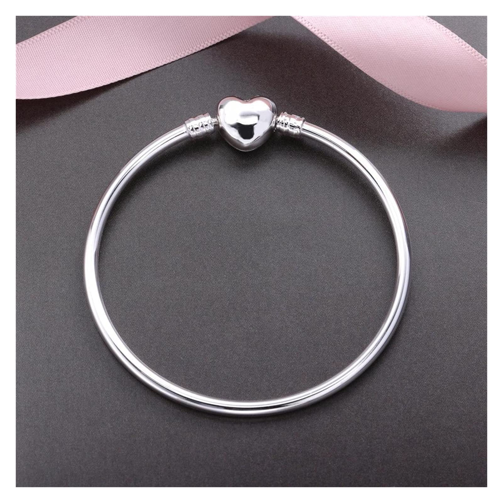 Armbänder für Damen 925 Pan mit Verschluss Damen Gravur Aufschrift 4 17cm