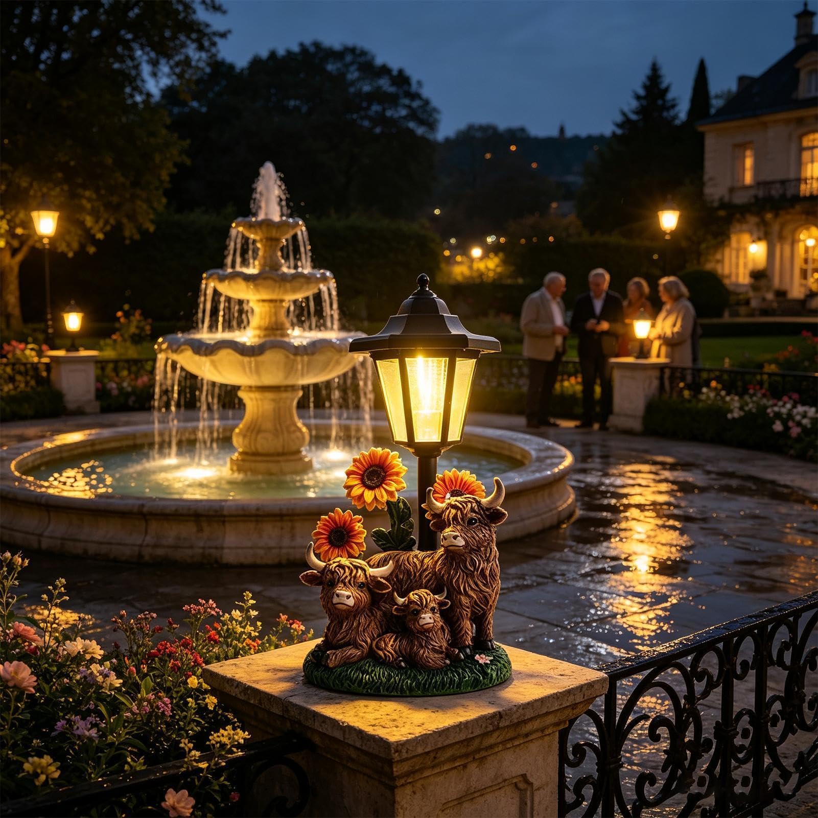 Statue da esterno e giardino Lampada Scultura di in Resina Decorativa