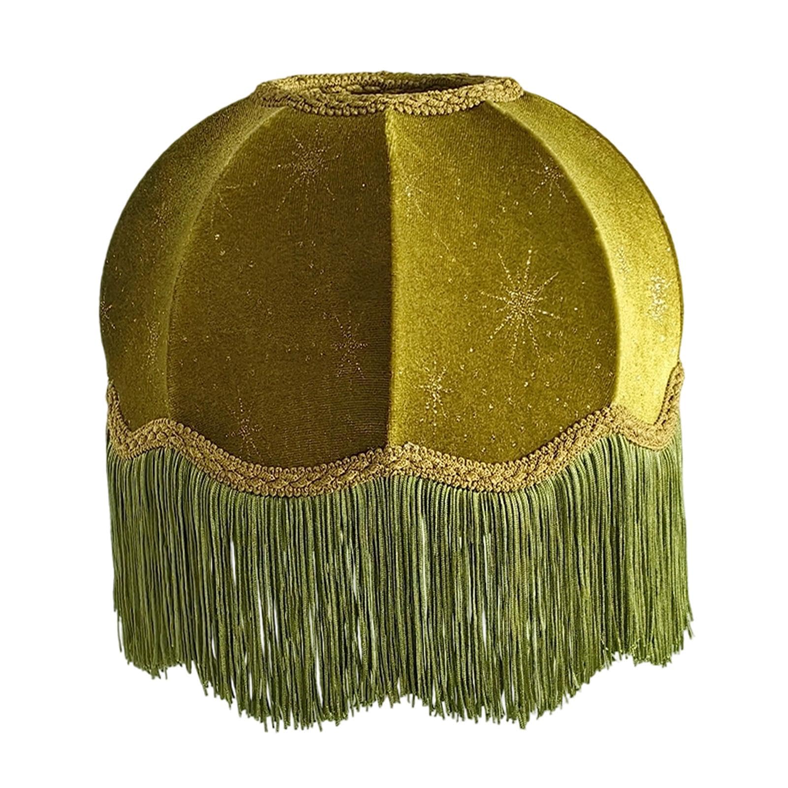Velvet Table Lamp Shade Retro Table Floor Lamp Cover for Bedside Hotel Decor Style B-image-32