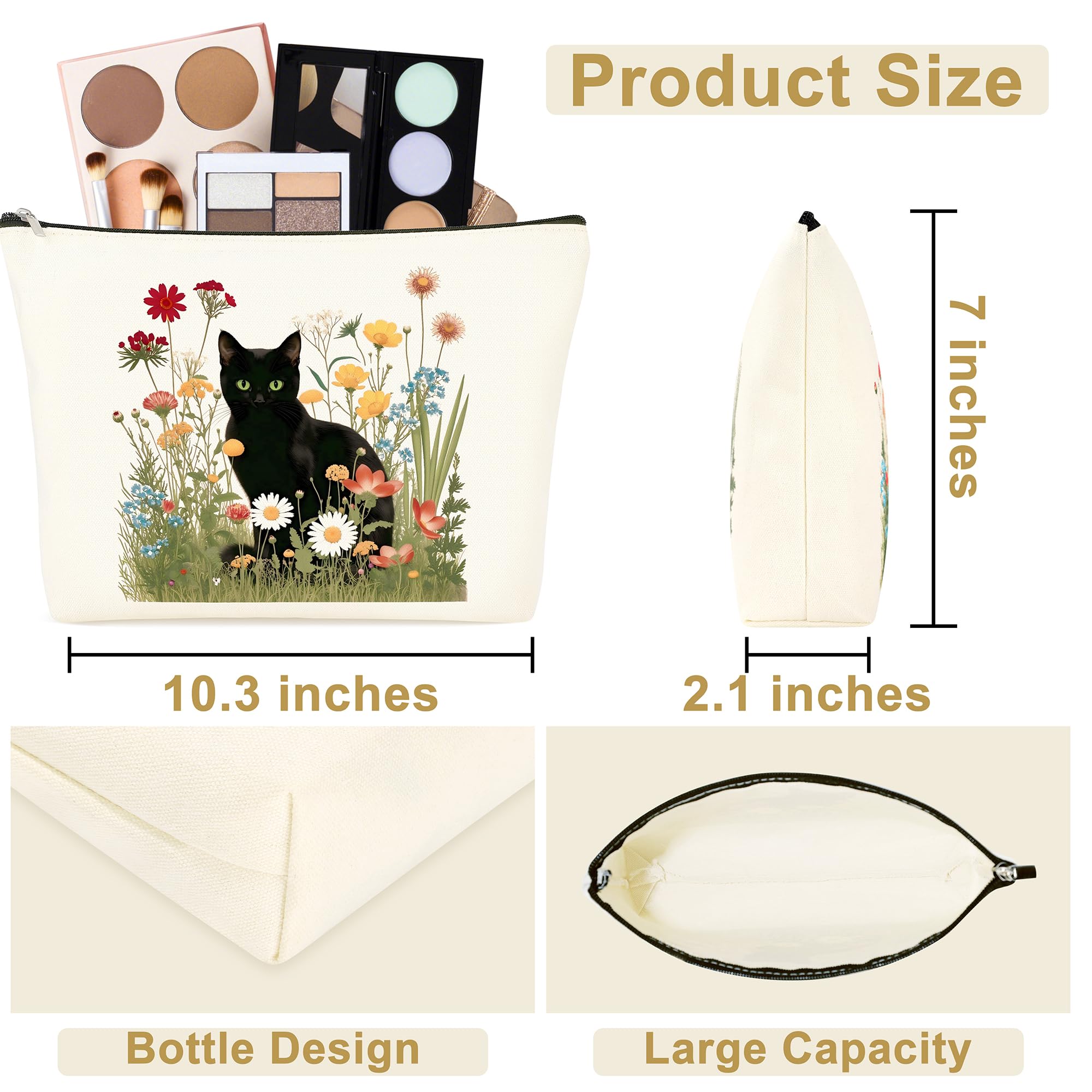 Black Cat Lover Themed Gifts for Women, Gifts for Cat Lovers Women Set of 7