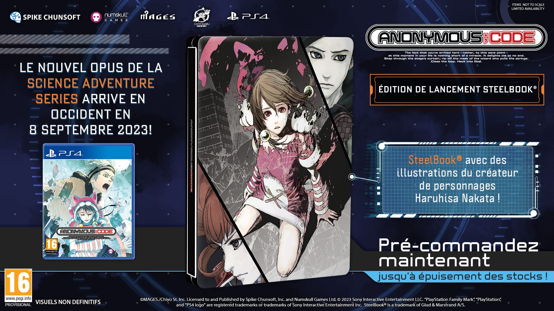 ANONYMOUS;CODE SteelBook® Launch Edition - PlayStation 4