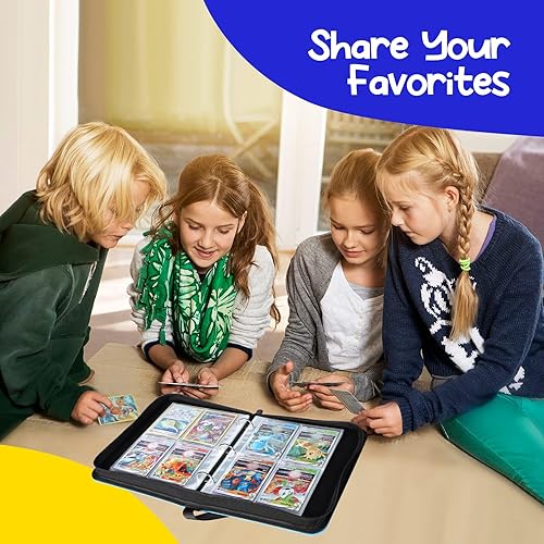 Miniatura 3 de Estuche coleccionable de 400 bolsillos para tarjetas coleccionables de Pokémon, TCG, CCG, fútbol, béisbol, azul marino