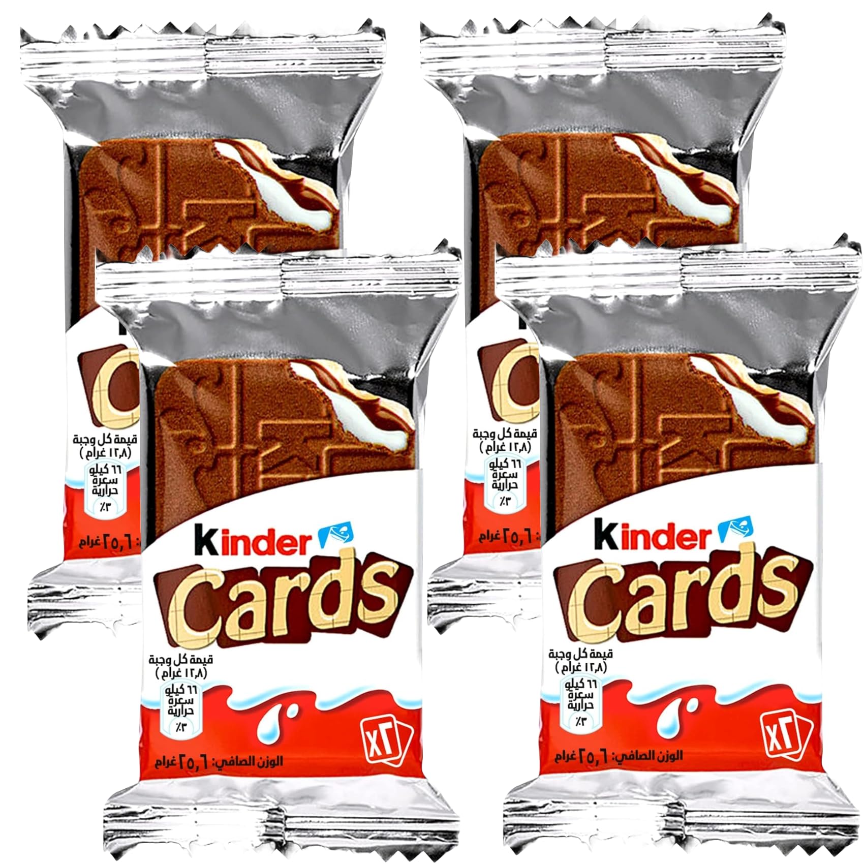 Kinder Cards Two Layers Of Crispy Specilty With Cocoa And Milky Creams Filling 25.6g Each Pack Of 4 (Imported) (B0CLVQ7XFD) Amazon Price History, Amazon Price Tracker