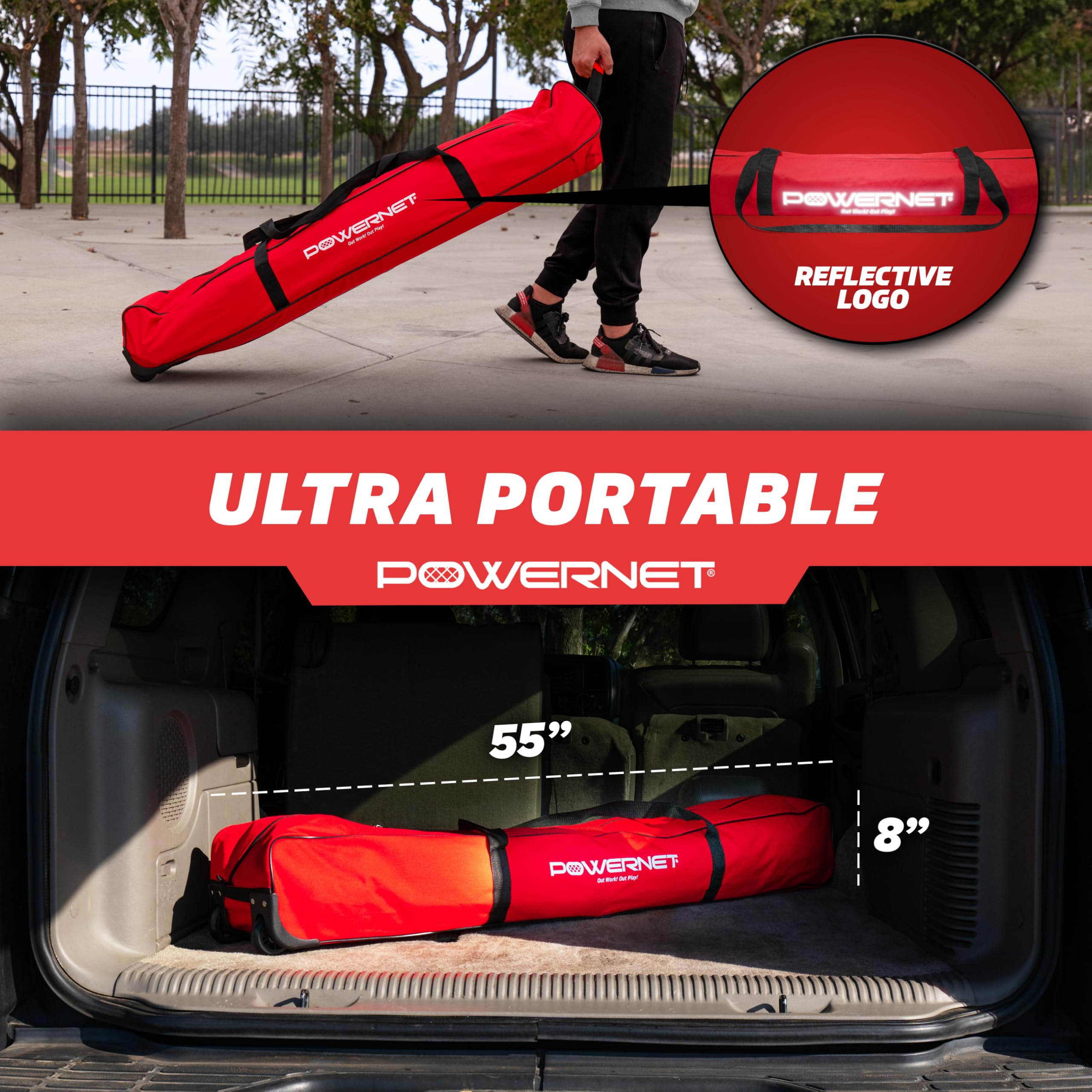 Snapklik.com : PowerNet Four Square Volleyball Net, 4-Sided Outdoor Net ...