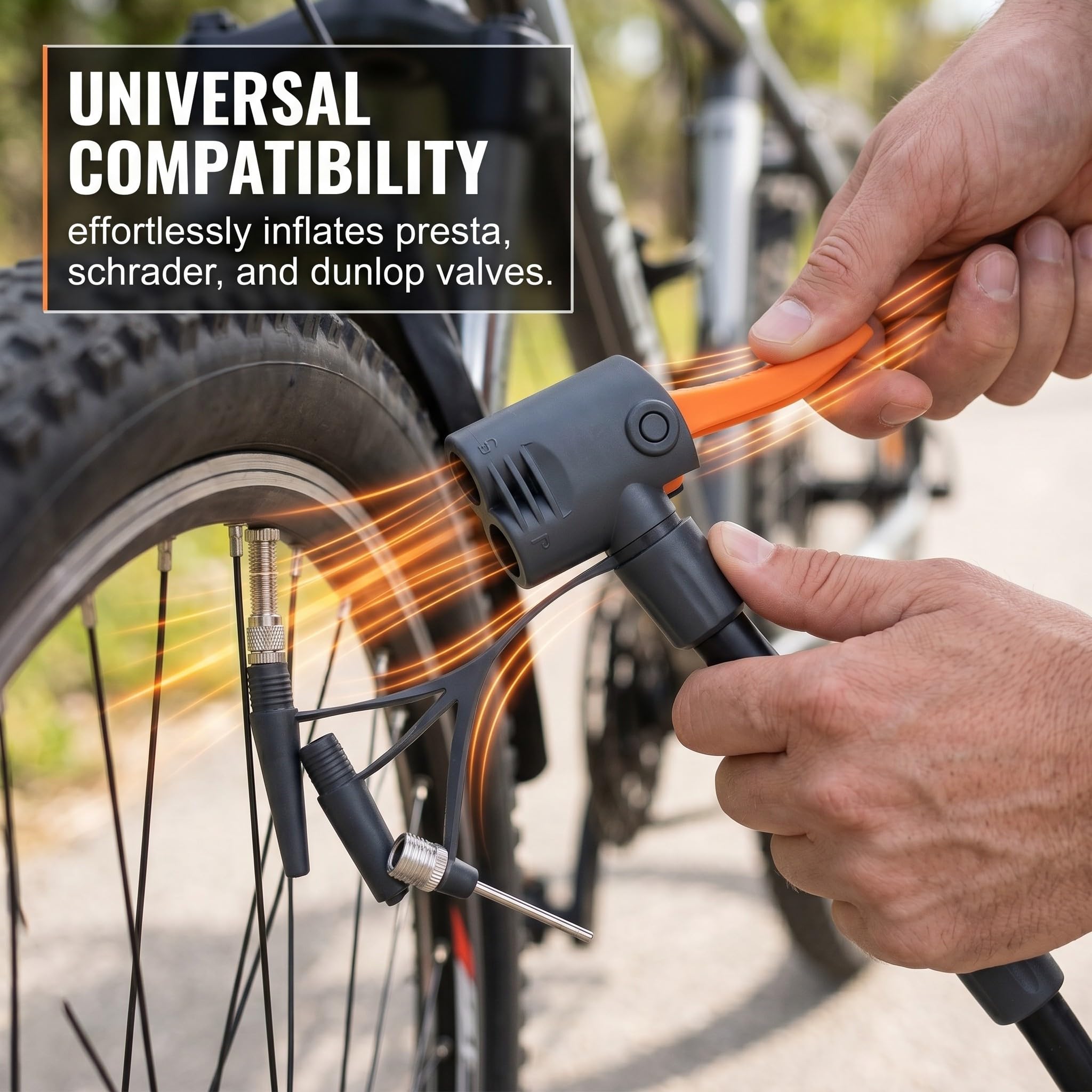 Set di 4 Adattatori per Pompa Bicicletta Multifunzione, Testina Universale per Valvola Presta Schrader Dunlop