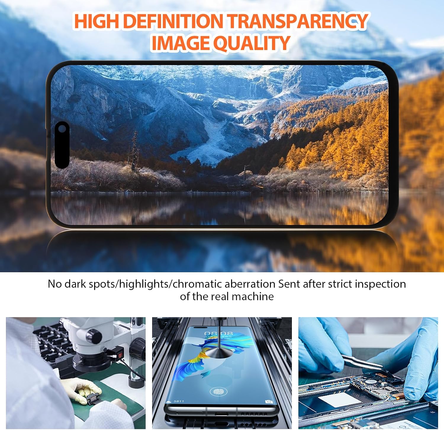 Incell For iPhone 15 Plus Replacement Screen - 6.7" LCD Display with Full Touch Sensitivity, Anti-Scratch Glass, DIY Repair Kit (Compatible with A2890/A2892 Models)(Black