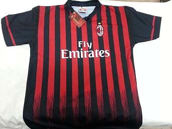 Men's Official Milan Replica Home Jersey 2016/17 with No Name or Number, XL/L/M/S