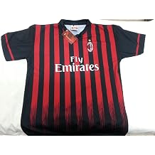 Men's Official Milan Replica Home Jersey 2016/17 with No Name or Number, XL/L/M/S