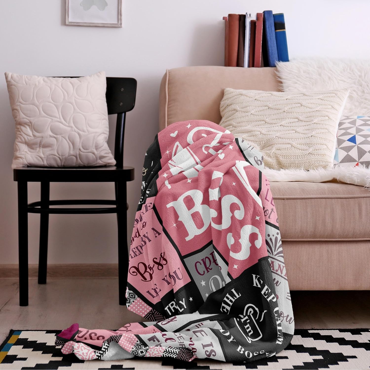 Boss Lady Gifts for WomenThrow Blanket 60"X50", Best Boss Gifts for Women, Christmas Birthday Appreciation Thank You Gifts for Boss Woman Female - Image 4