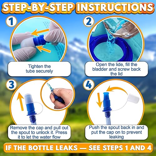 Miniatura 3 de Bolsa de hidratación a prueba de fugas - Bolsa de agua azul para senderismo y campamento