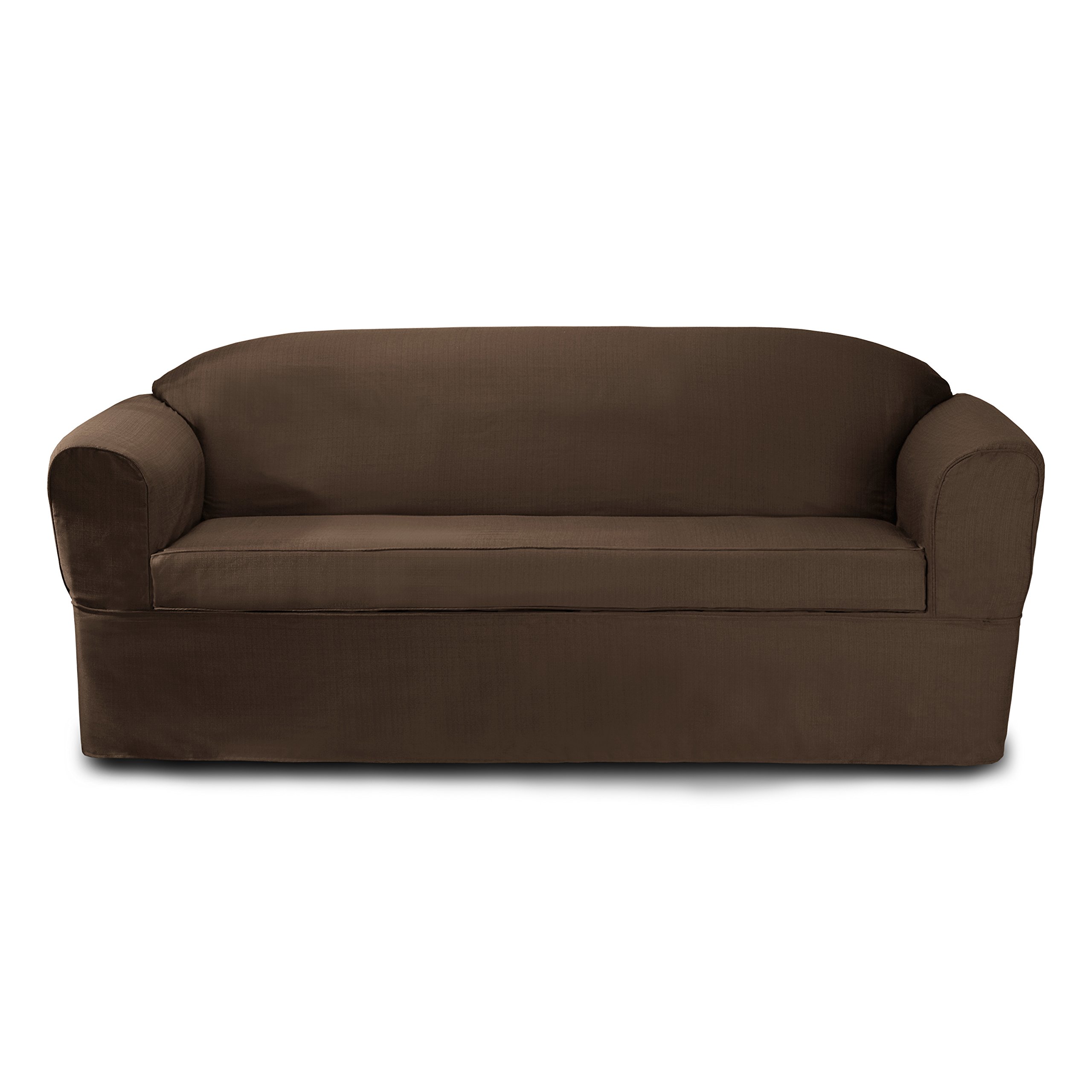 CoverWorks Bayleigh Wrap Style Sofa Slipcover, Bark