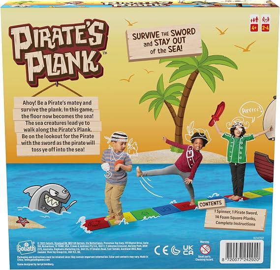 Goliath Pirate's Plank | from The Makers of The Floor is Lava | Promotes Fun and Active Play | Ages 4 and Up, 2-4 Players