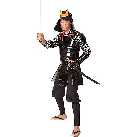 Amazon Party City Menコス コスプレ 武士の鎧 ユニセックス 黒 おもちゃ おもちゃ
