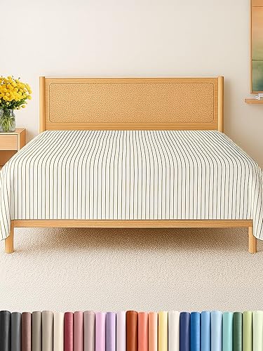 Miniatura 119 de Sábana encimera de bolsillo profundo, más suave que el algodón egipcio, 1 sábana encimera para colchón tamaño individual XL 21 - Spa Blue