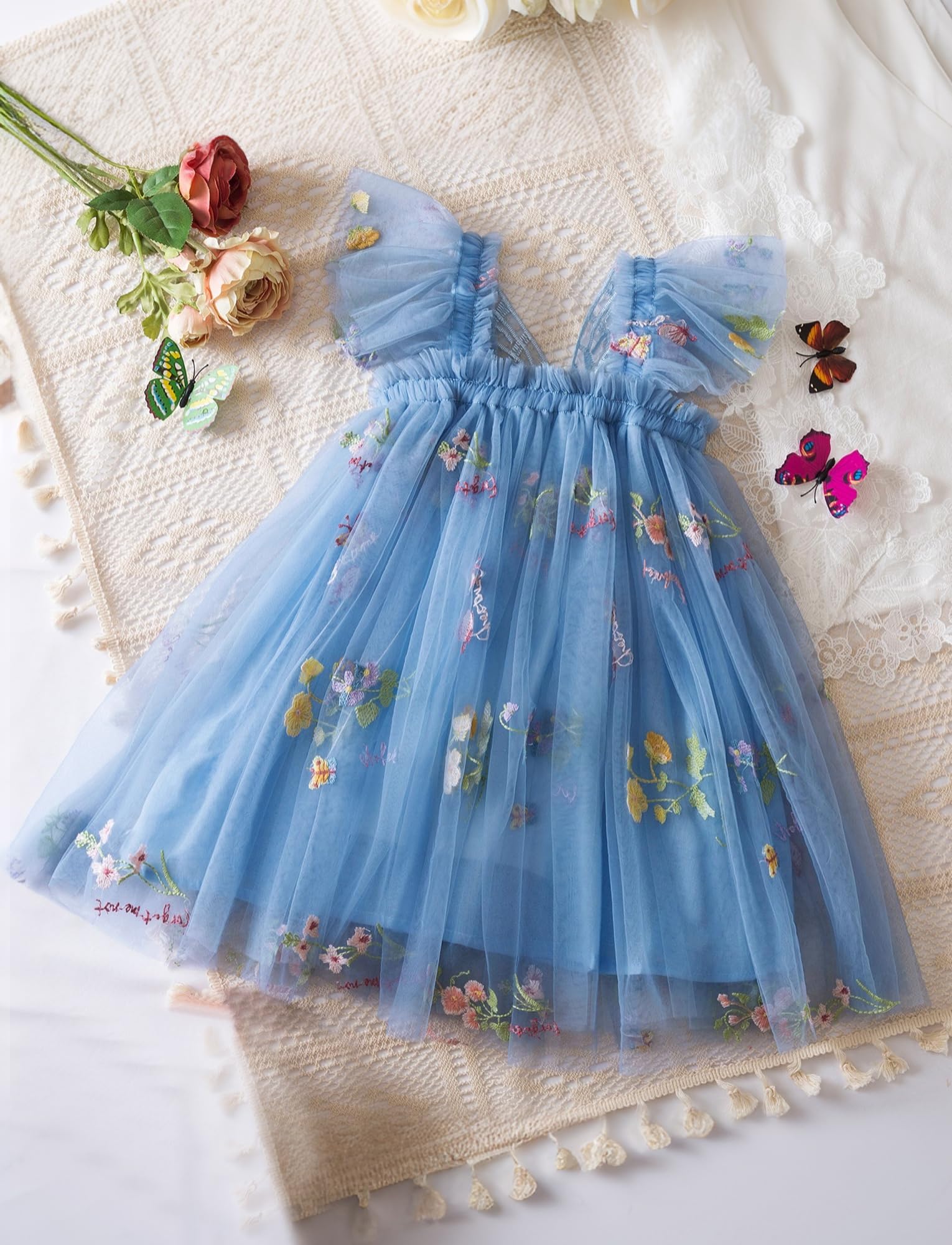 AIEOE Floral Vestido Sin Mangas para Bebé Princesa Niñas Algodón Vestidos de Verano para Fiesta de Carnaval para 6 Meses - 5 Años