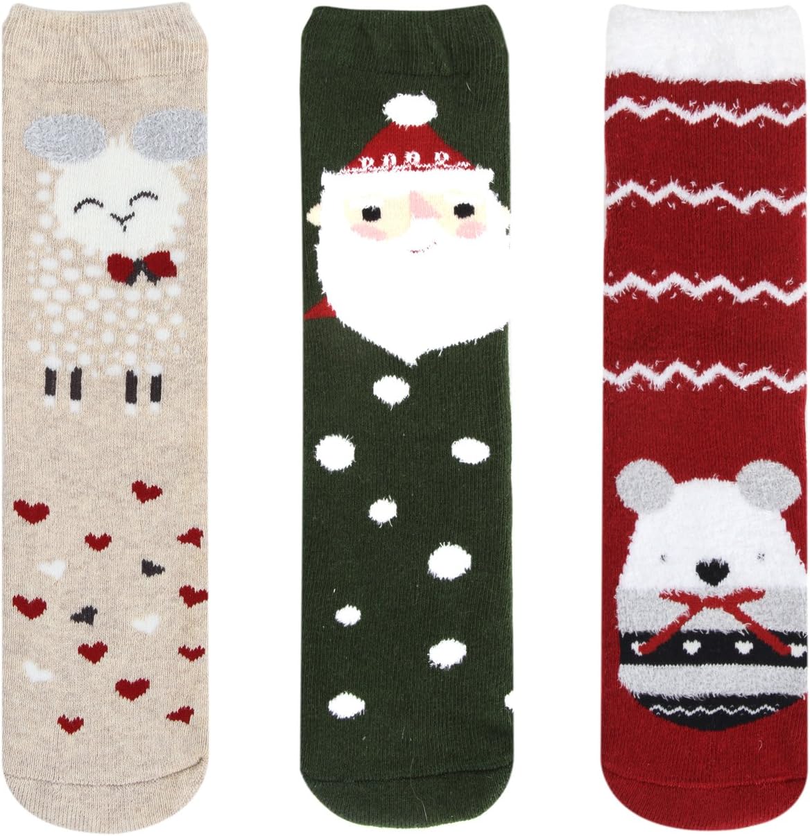 3 Pairs Baby Girls Boys Thick Warm Socks Christmas Gift 1-12 Years Unisex Kids Infants
