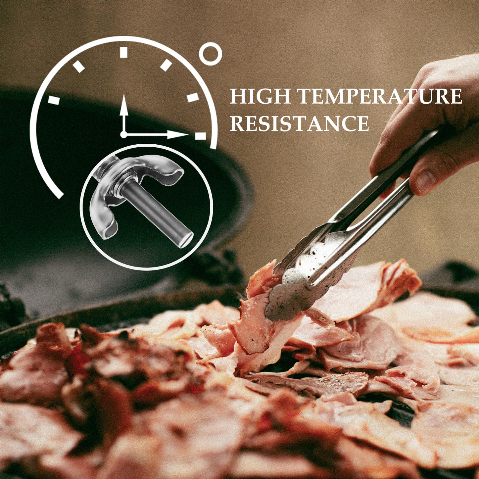 ifundom 4 Pezzi Termometro da Bimetallico per Misurazione Della Temperatura Bbq Strumento Controllo per e Grigliate Facile da Leggere e Pratico per