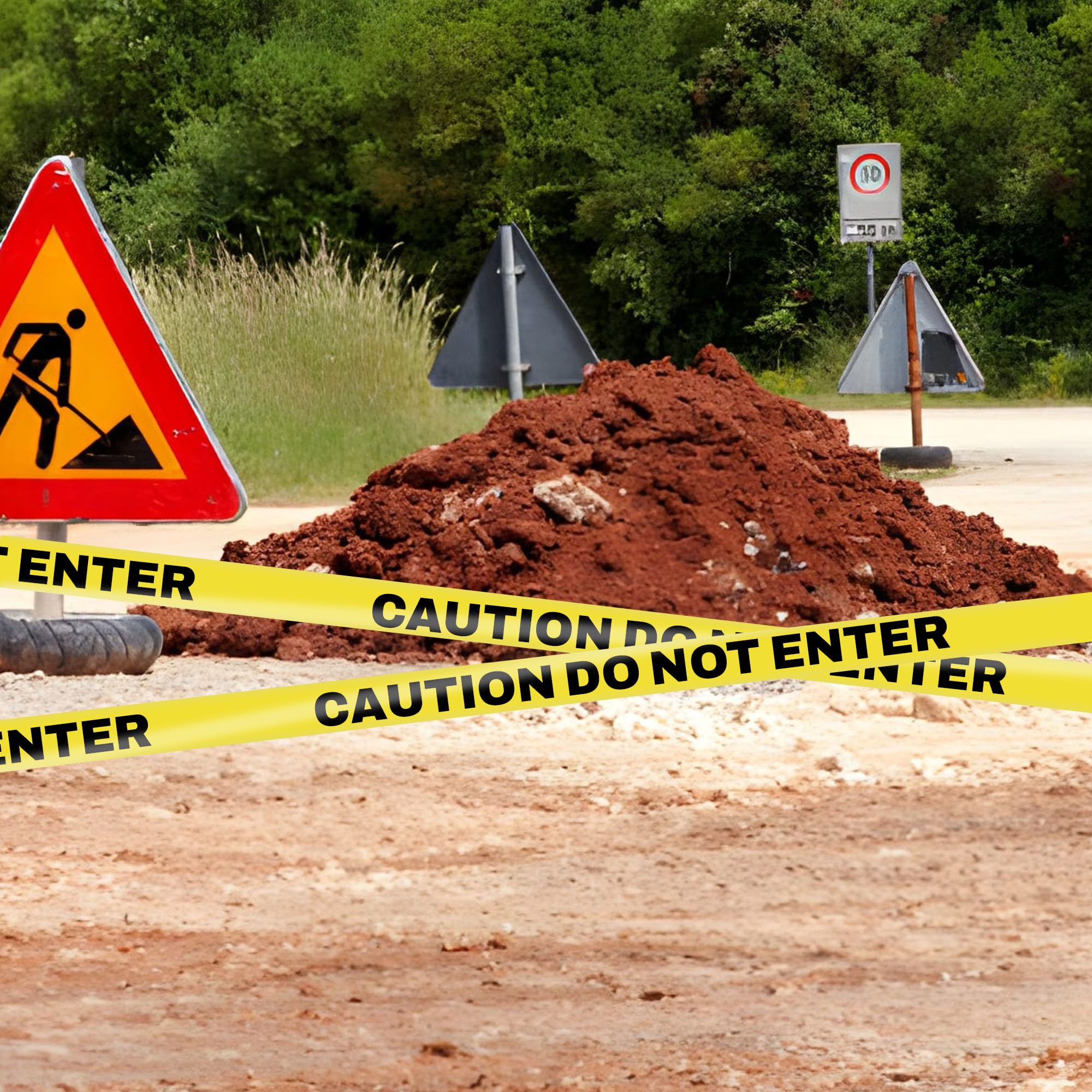 OLANZU Paquete de 4 rollos de cinta Caution Do Not Enter – 3 x 1000 pies – Película de polietileno, alto contraste, resistente a las manchas, claramente visible, cinta de precaución amarilla no