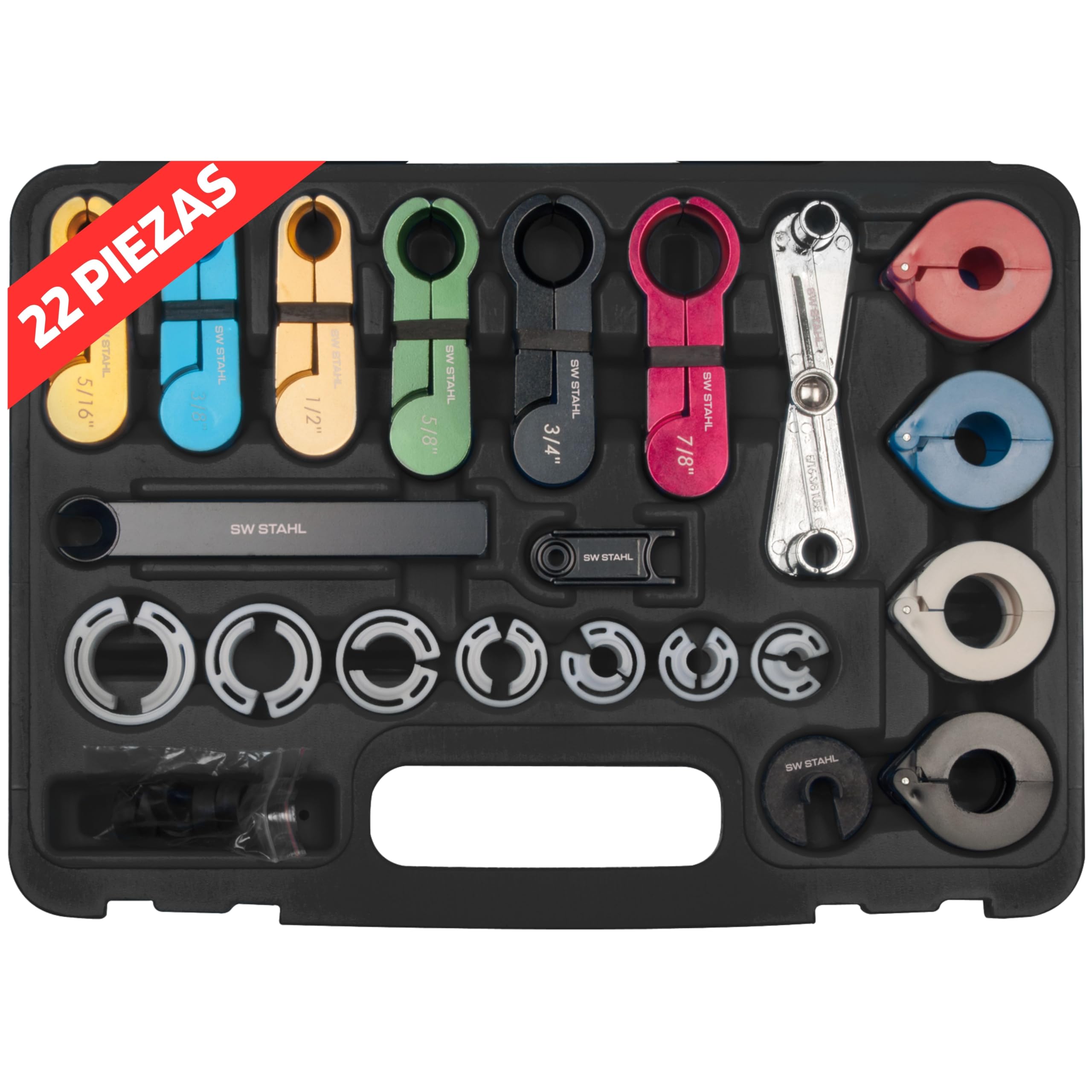 SW-Stahl 61717L Juego de 22 Desconectores de Conductores y Mangueras | Herramienta universal de extracci3n para sistemas de combustible, aire acondicionado y transmisi3n de veh#culos