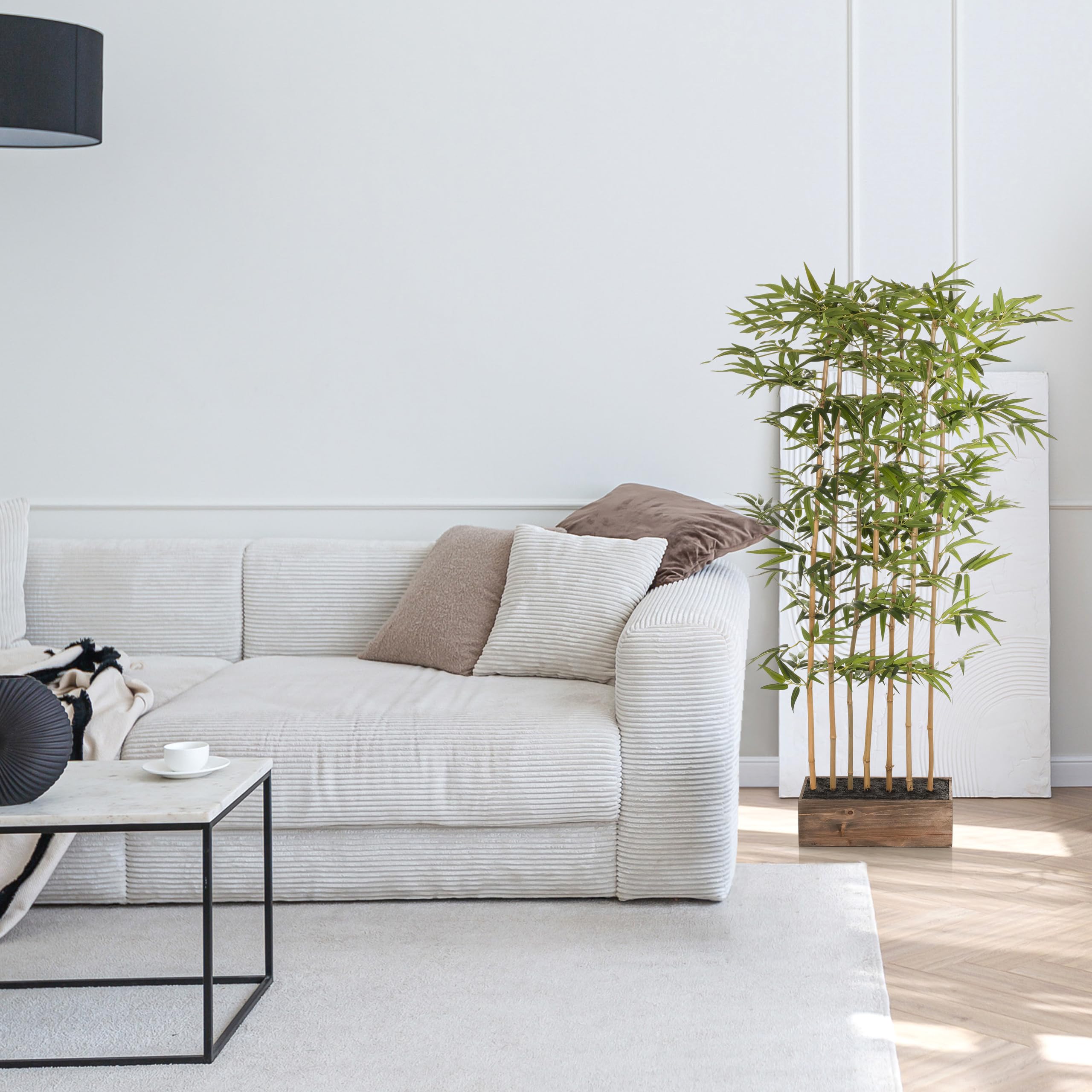 hjh OFFICE Planta Artificial Bamboo I Planta Artificial Decorativa 150cm, fácil de cuidar arbusto de bambú, Pantalla de privacidad árbol Artificial Verde, 871052