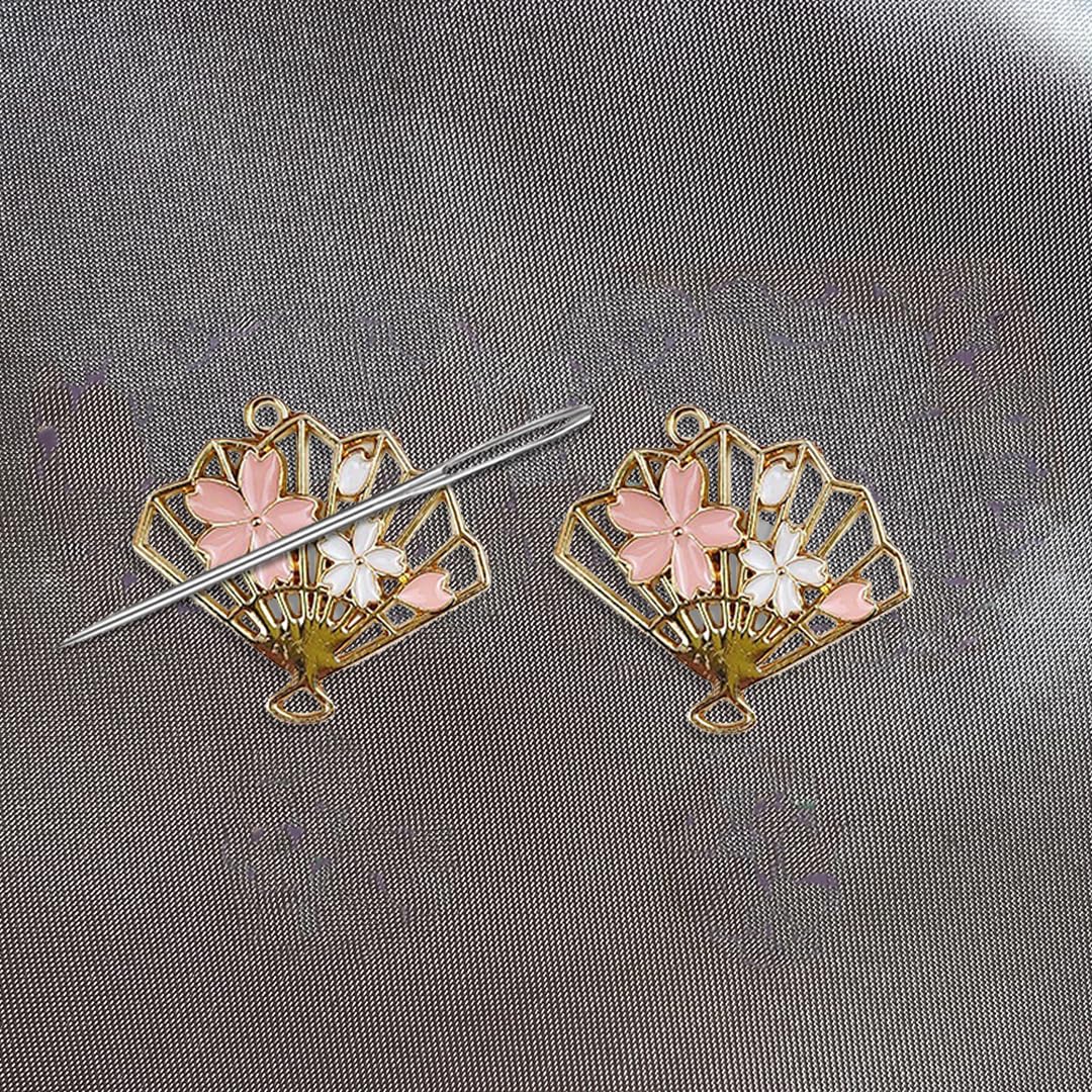 2 Stück Magnetische Kirschblüten-Nadelhalter – Rosa Sakura Design Für Stickerei & Nähen