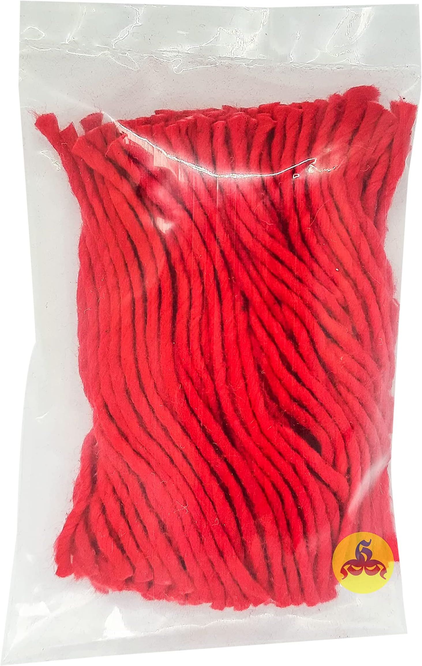 Sindinga9 Red Thiri/Red Wicks For Pooja Pack Of 5-Iso Certified Quality-For Family Togetherness Puja Shop