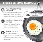 Ammeloo Hybrid Stainless Steel Cookware Set, 17-Piece Tri-Ply Pots and Pans Set Non Stick, Induction Kitchen Cookware Sets, Dishwasher & Oven Safe, PFOA Free, All Cooktops Compatible, Navy Blue