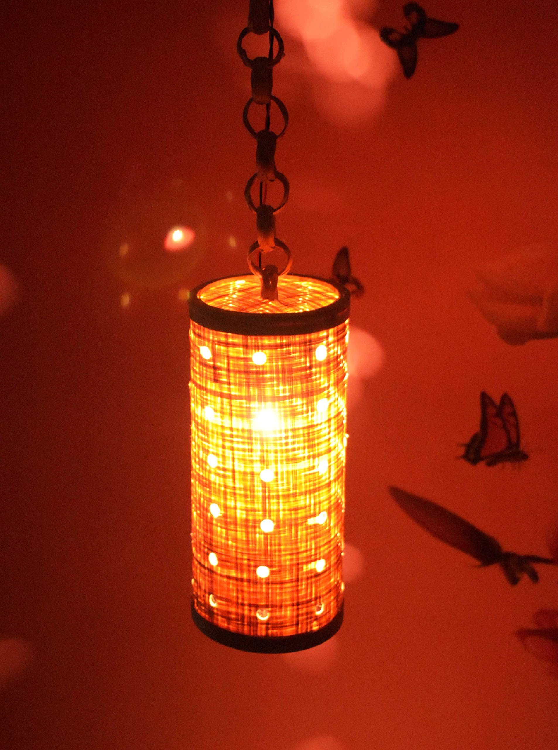 Little Hole Bamboo Pendant Lamp Shade, Set of 1