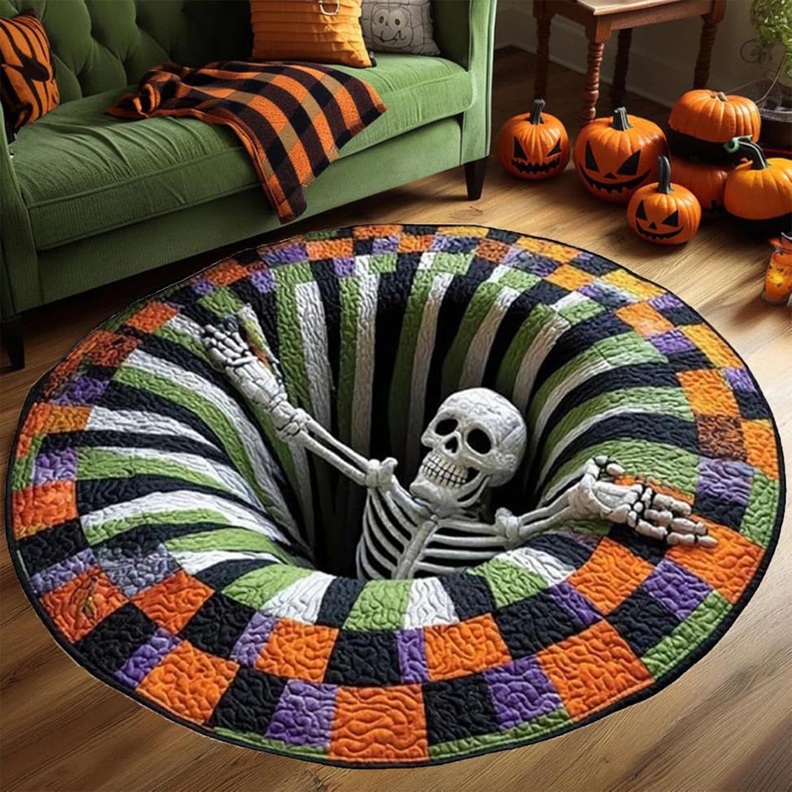 Amazon.com: Halloween 3D Rug -Halloween Optical Illusion Rugs