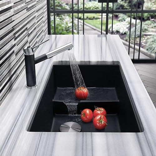 Miniatura 2 de Blanco - Silgranit 519450 Precis bajo cubierta simple 2834 pulgadas, fregadero de cocina, 519450