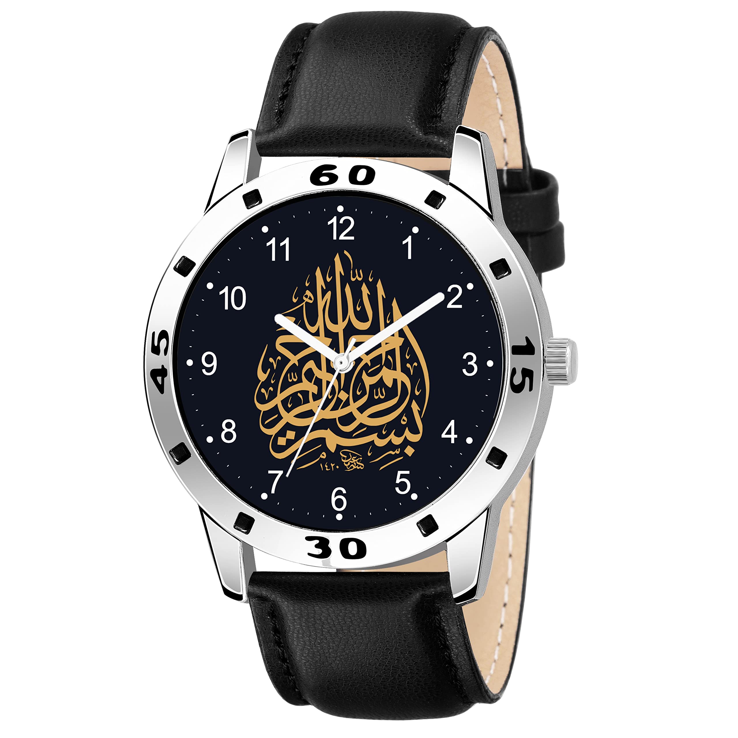 Red Robin Analogue Islamic Bismillah Design Round Numeric Dial Latest Fashion Attractive Black Leather Strap Stylish Wrist Watch for Men and Boys, Pack of 1 - NUMAVOSLBKL (B0B5VLWWRZ) Amazon Price History, Amazon Price Tracker