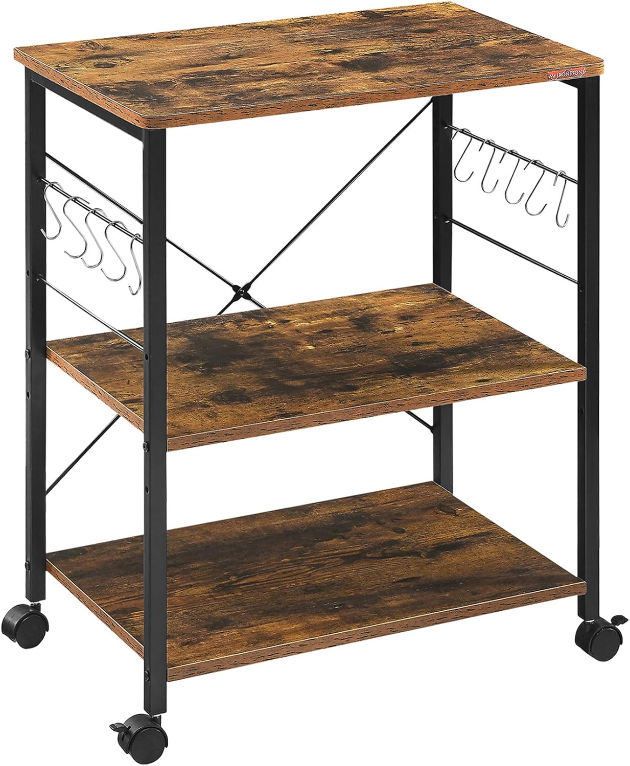 Mr IRONSTONE Baker's Rack, Kitchen Microwave Cart, Coffee