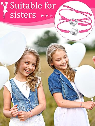 Vista 11 de Rtteri 20 pulseras de animadora para niñas, pulseras ajustables para animadoras, regalos para animadoras, accesorios de joyería a granel Naranja