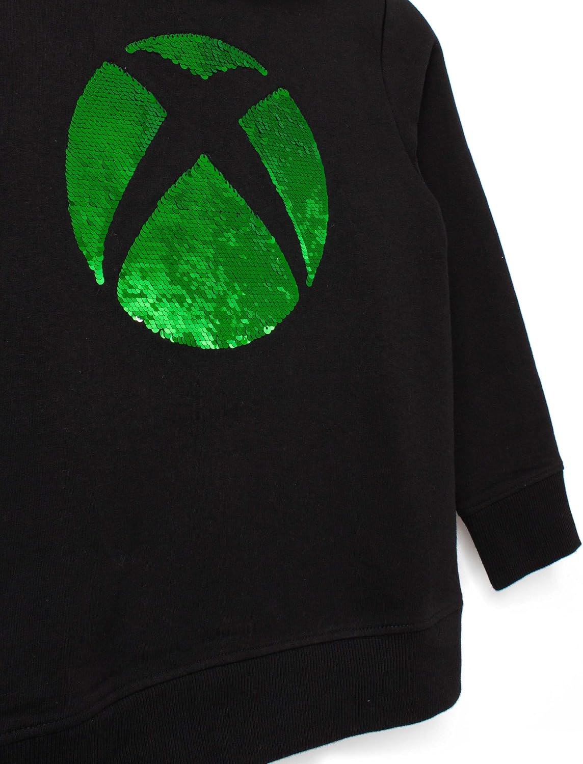 XBOX Hoodie Boys Girls Kids Flip Sequin Game Black Sweater