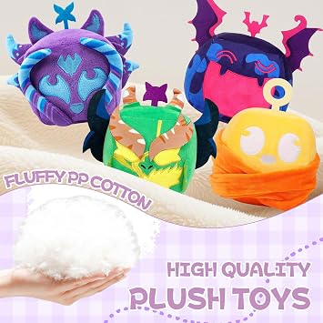 Bllox Frruits Plush Pack of 4 Bl0oX Fruits Plush Toy Cuddly Toys