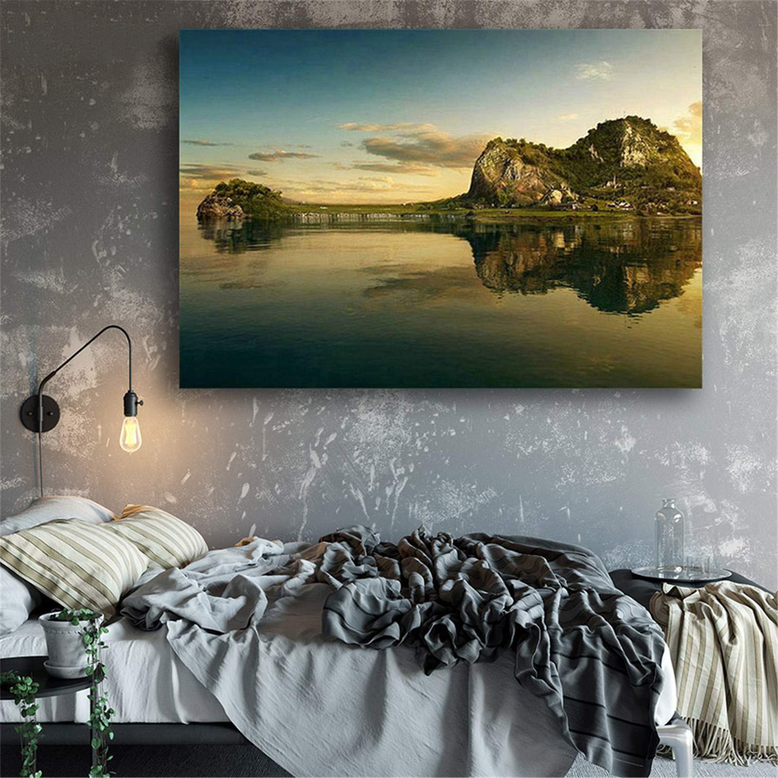 Diamond Painting Guitare du Lac grand format pour salon chaleureux