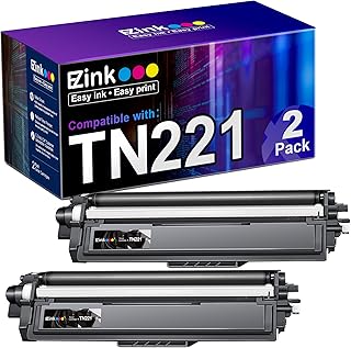 E-Z Ink (TM Compatible Toner Cartridge Replacement for Brother TN221 TN-221 Black to Use with MFC-9130CW HL-3170CDW HL-3140CW HL-3180CDW MFC-9330CDW MFC-9340CDW HL-3150CDN DCP-9020CDN (Black, 2 Pack)