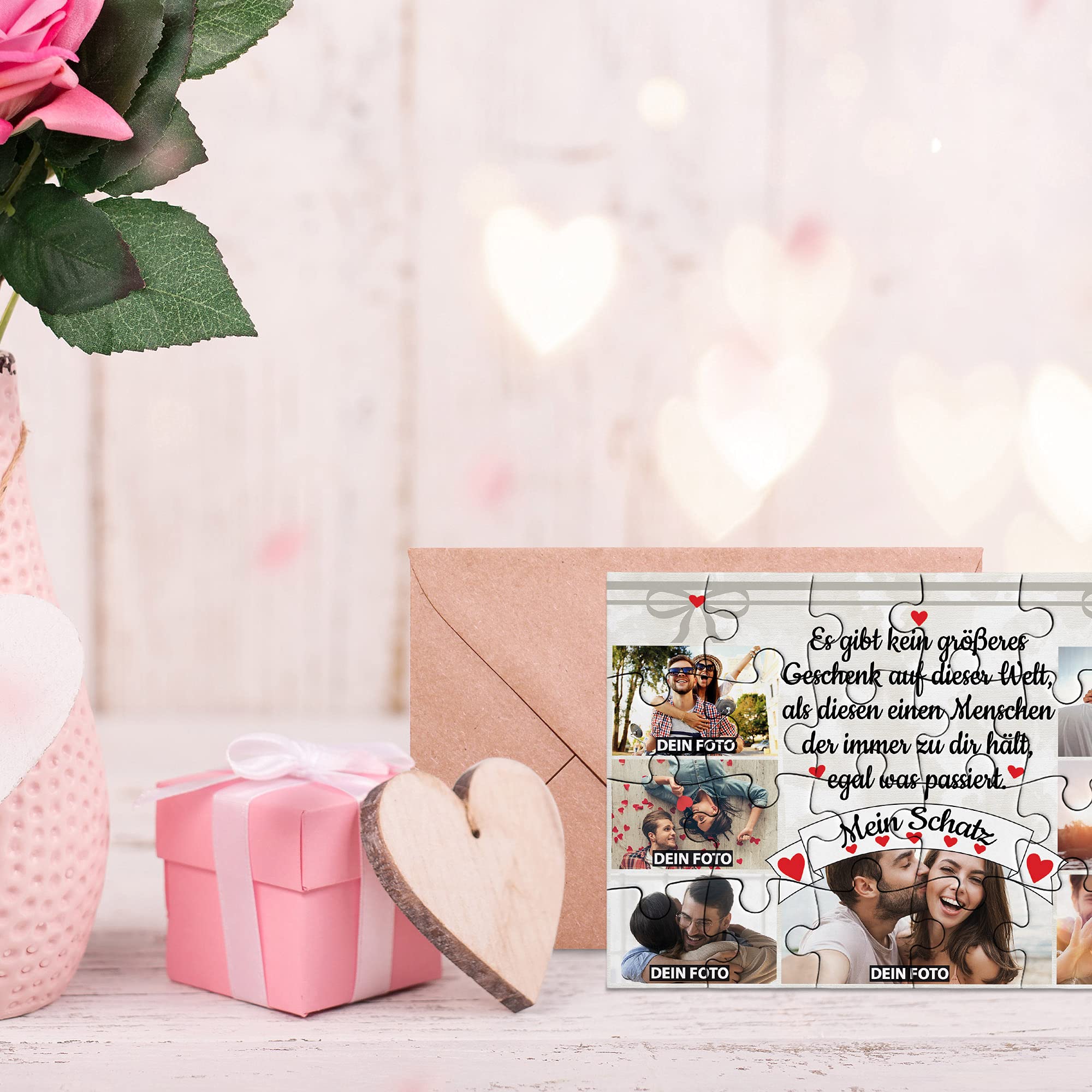 PR Print Royal Foto-Puzzle Collage – Mit 6 Bildern, 24 Teile, Inkl. Edlem Briefumschlag