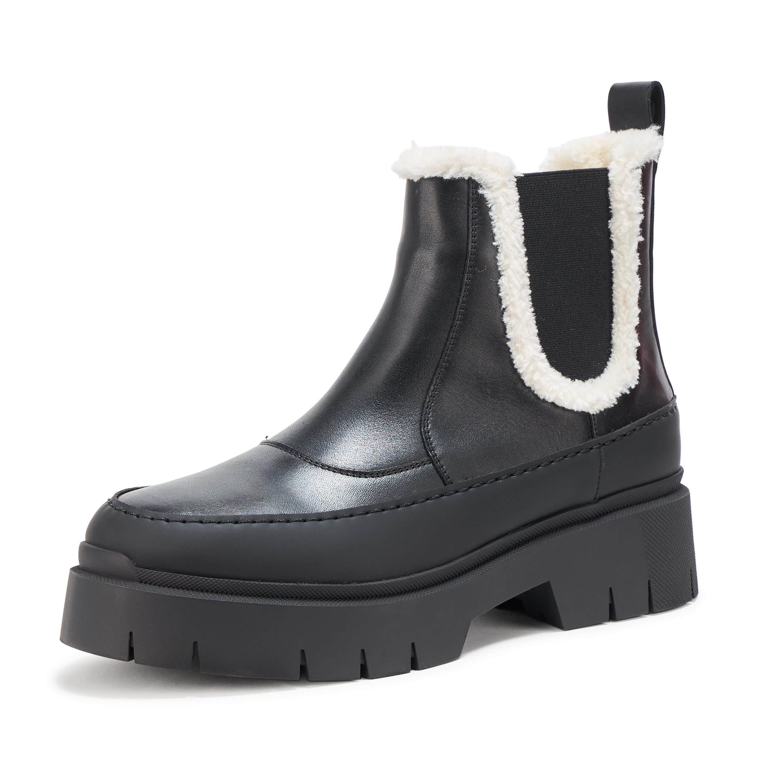 HUGO Womens Kris Fur Lined Pull on Chelsea Boot