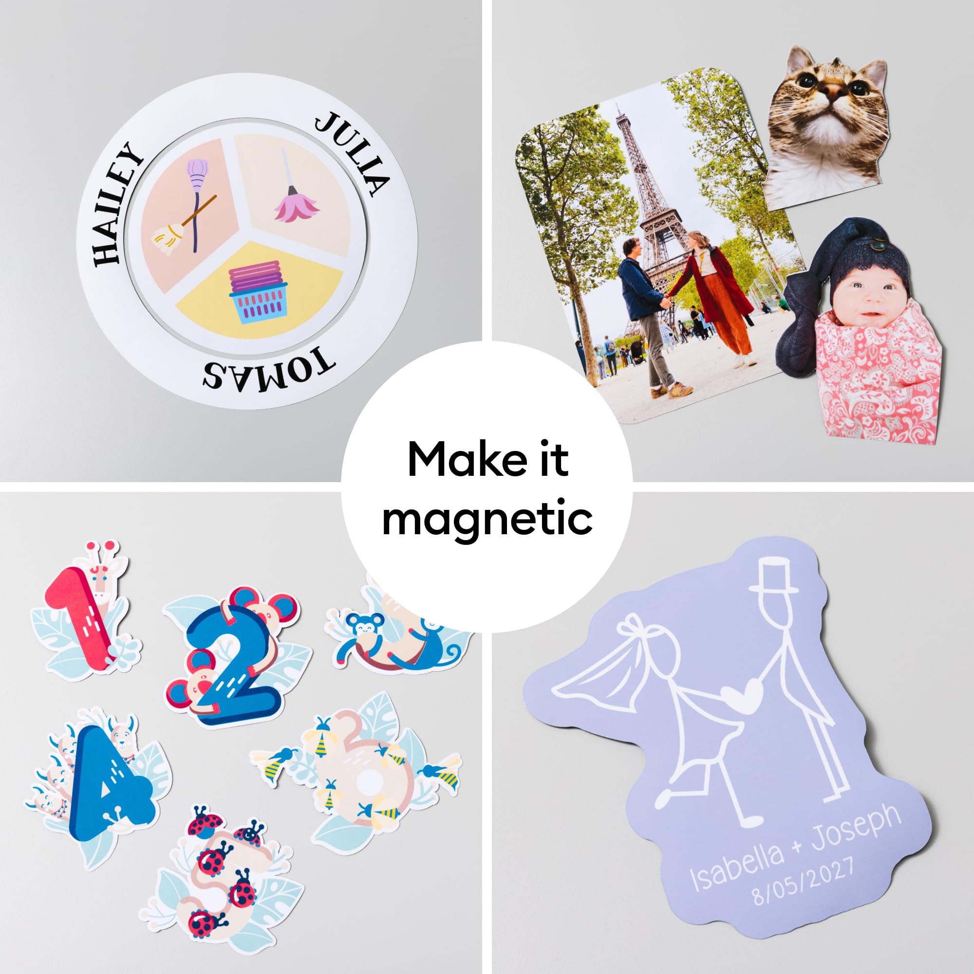 Cricut Magnet Sheets Hojas magnéticas, Blanco, 8